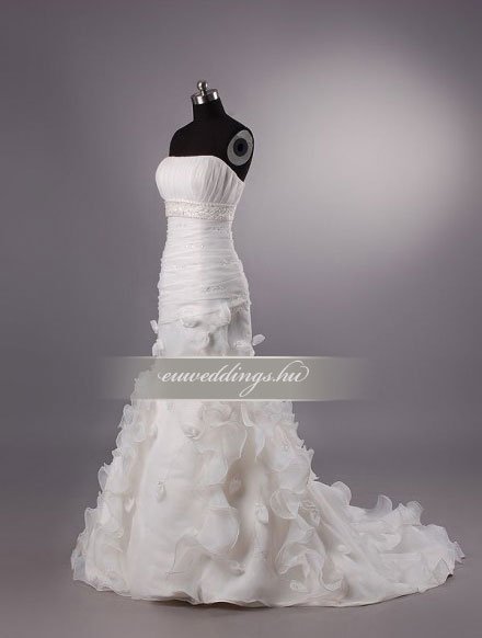 Menyasszonyi ruha sellő fazonú ujjatlan-SFU-10649