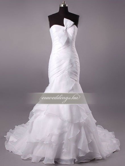 Menyasszonyi ruha sellő fazonú ujjatlan-SFU-10659